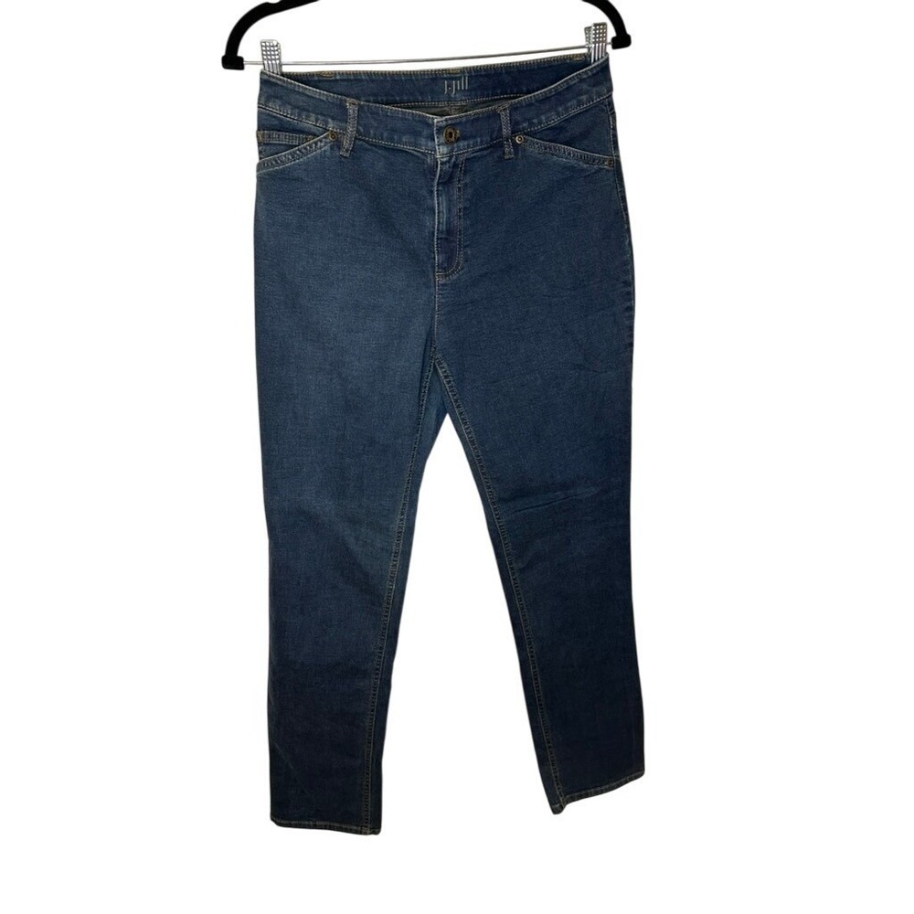 J Jill Womens Modern Slim Denim Jeans Blue Cotton Blend Comfort Casual